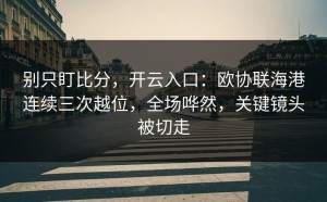 别只盯比分，开云入口：欧协联海港连续三次越位，全场哗然，关键镜头被切走