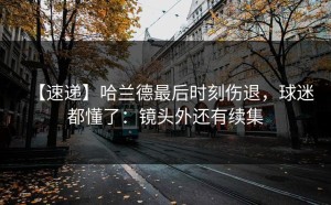 【速递】哈兰德最后时刻伤退，球迷都懂了：镜头外还有续集