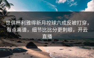 世俱杯利雅得新月控球六成反被打穿，有点离谱，细节比比分更刺眼，开云直播